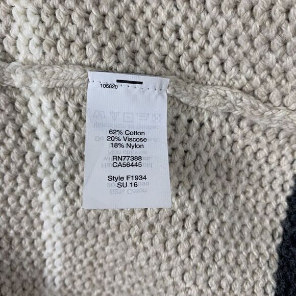 Madewell Coastward Fringe Vest Beige Striped Open Women’s Size S/M Knit Sweater‎ - Picture 6 of 9